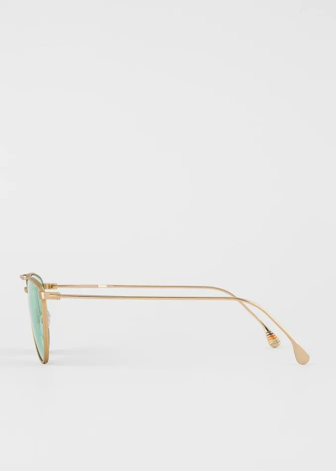 MensWomens Paul Smith Monogrammed Gifts Matte Gold 039Garner039 Sunglasses MensWomens Paul Smith Monogrammed Gifts Matte Gold 039Garner039 Sunglasses