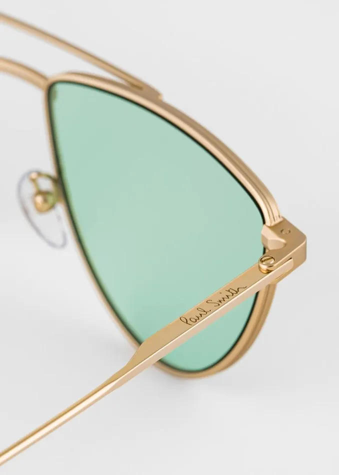 MensWomens Paul Smith Monogrammed Gifts Matte Gold 039Garner039 Sunglasses MensWomens Paul Smith Monogrammed Gifts Matte Gold 039Garner039 Sunglasses