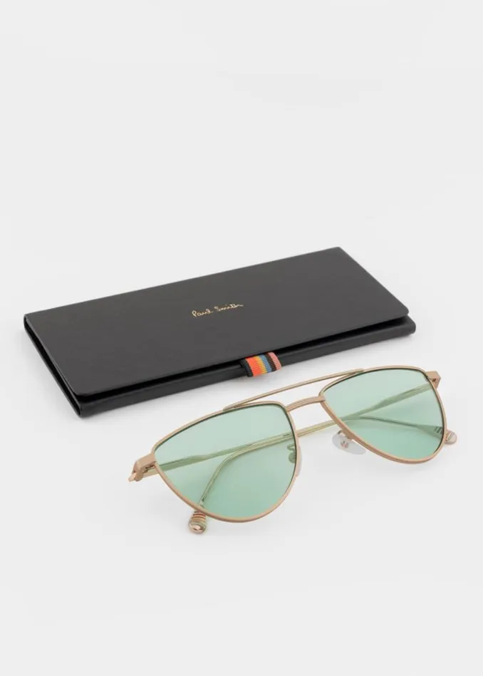 MensWomens Paul Smith Monogrammed Gifts Matte Gold 039Garner039 Sunglasses MensWomens Paul Smith Monogrammed Gifts Matte Gold 039Garner039 Sunglasses