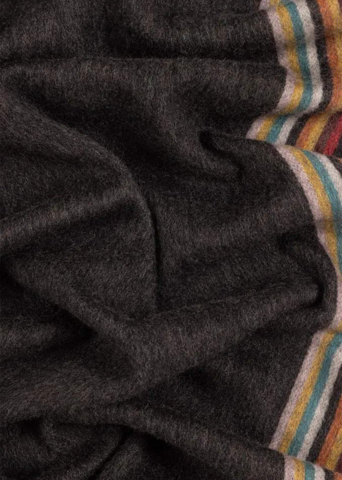 MensWomens Paul Smith Scarves Black Cashmere 039Signature Stripe039 Edge Scarf MensWomens Paul Smith Scarves Black Cashmere 039Signature Stripe039 Edge Scarf