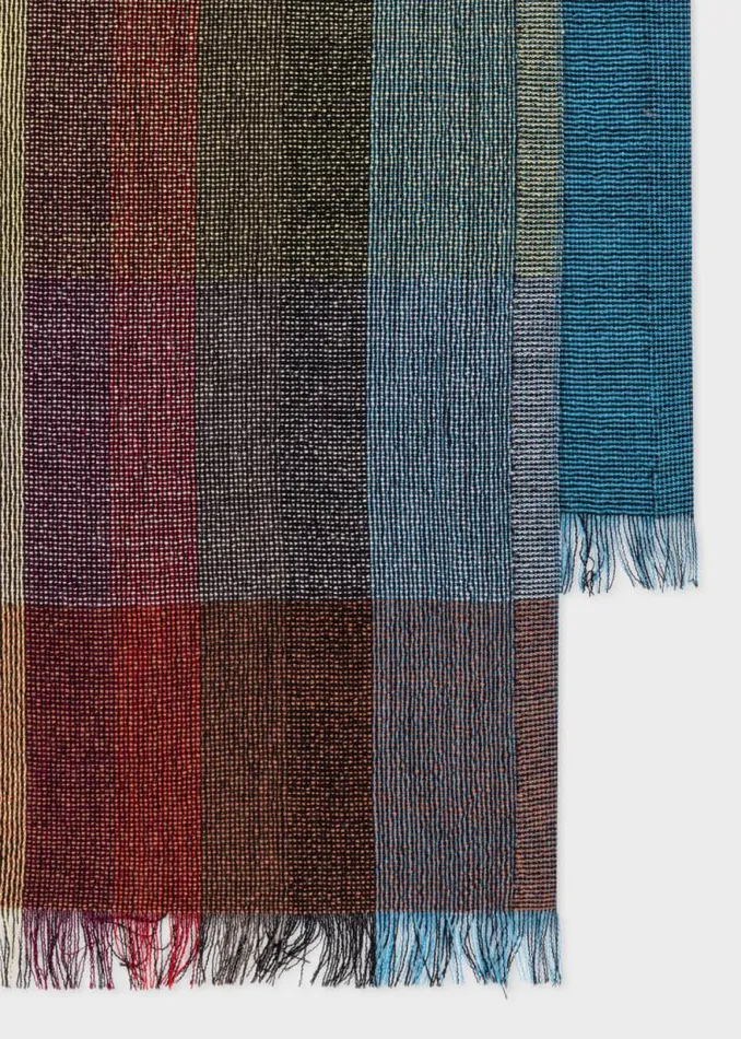 MensWomens Paul Smith Scarves WoolSilk 039Signature Stripe Check039 Scarf MensWomens Paul Smith Scarves WoolSilk 039Signature Stripe Check039 Scarf