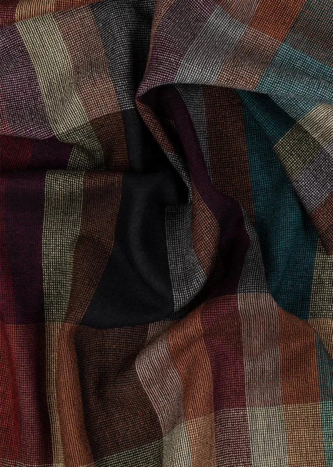 MensWomens Paul Smith Scarves WoolSilk 039Signature Stripe Check039 Scarf MensWomens Paul Smith Scarves WoolSilk 039Signature Stripe Check039 Scarf