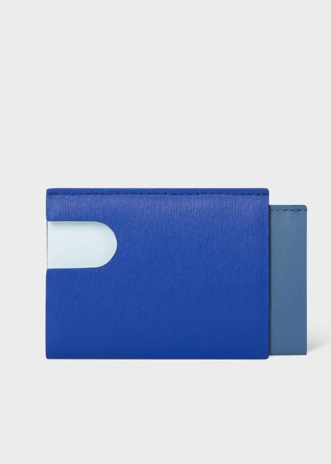MensWomens Paul Smith Wallets Blue PopUp Leather Card Holder MensWomens Paul Smith Wallets Blue PopUp Leather Card Holder