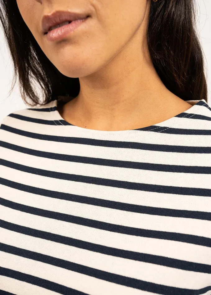 Meridame Ii Authentic Breton Shirt Heavyweight Cotton Ecrunavy Women Saint James Breton Striped Shirts