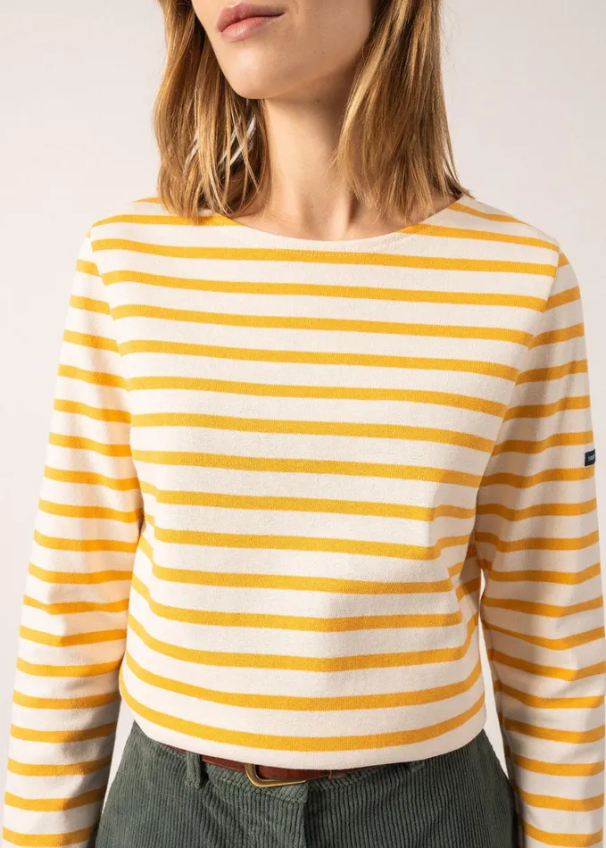 Meridame Ii Authentic Breton Shirt Heavyweight Cotton Ivoryamber Women Saint James Aw24
