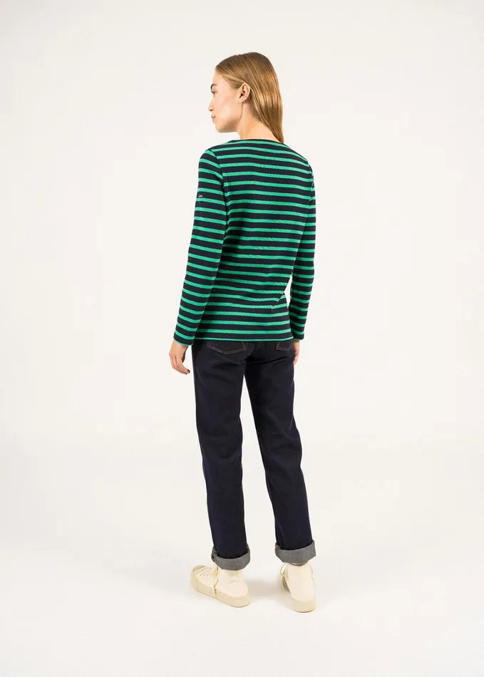 Meridame Ii Authentic Breton Shirt Heavyweight Cotton Navykellygreen Women Saint James Aw24