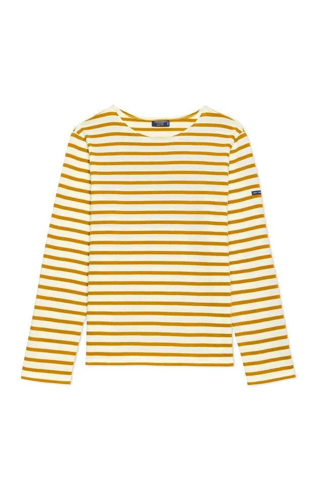 Meridien Moderne Original Breton Shirt Heavyweight Cotton Ivoryamber Women Saint James Aw24 Meridien Moderne Original Breton Shirt Heavyweight Cotton Ivoryamber Women Saint James Aw24