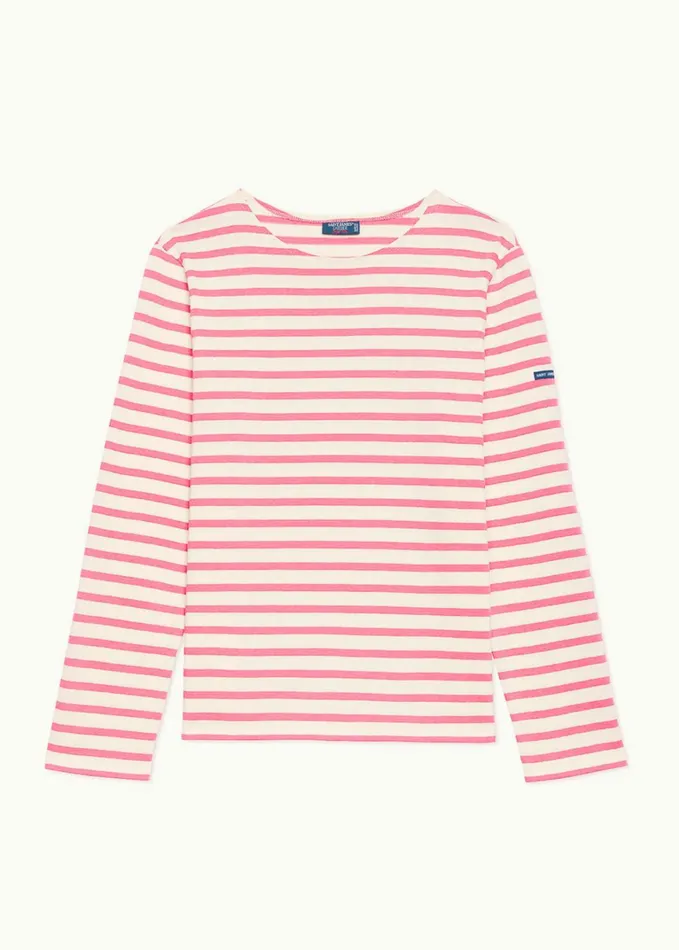 Meridien Moderne Original Breton Shirt Heavyweight Cotton Ivorypink Men Saint James Breton Striped Shirts Meridien Moderne Original Breton Shirt Heavyweight Cotton Ivorypink Men Saint James Breton Striped Shirts