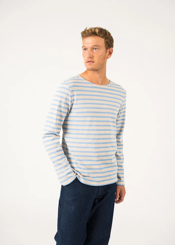 Meridien Moderne Original Breton Shirt Heavyweight Cotton Oatmealoxygenblue Women Saint James Breton Striped Shirts Meridien Moderne Original Breton Shirt Heavyweight Cotton Oatmealoxygenblue Women Saint James Breton Striped Shirts