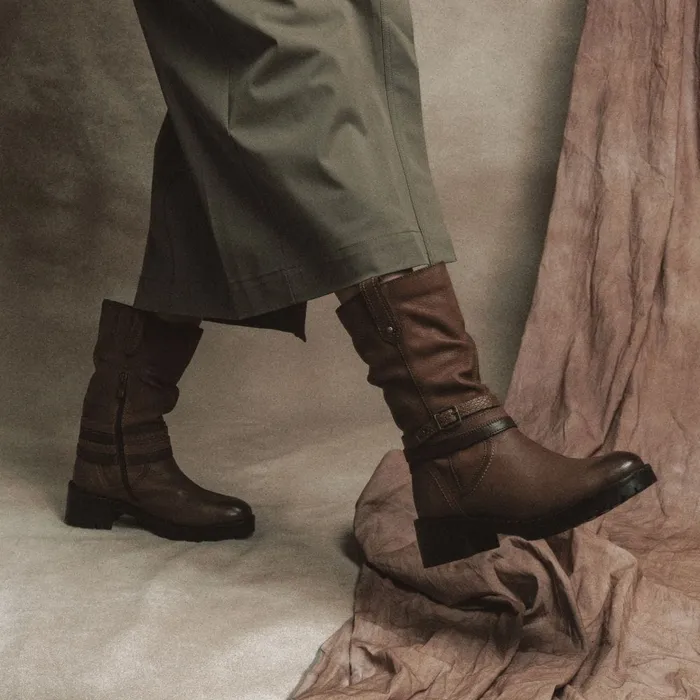 MidCalf Boots Women Moda In Pelle Beckette Tan Nubuck