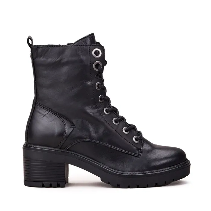 MidCalf Boots Women Moda In Pelle Bellzie Black Leather