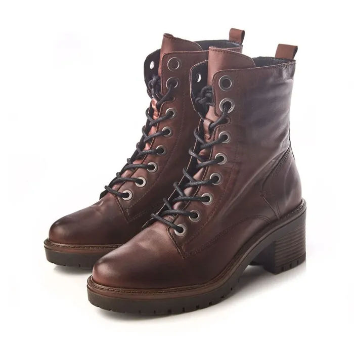 MidCalf Boots Women Moda In Pelle Bellzie Dark Brown Leather