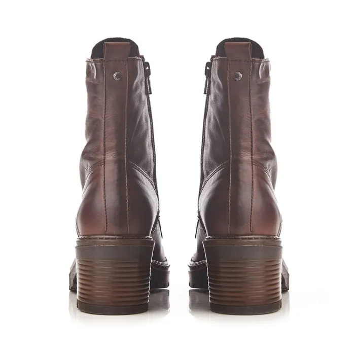 MidCalf Boots Women Moda In Pelle Bellzie Dark Brown Leather