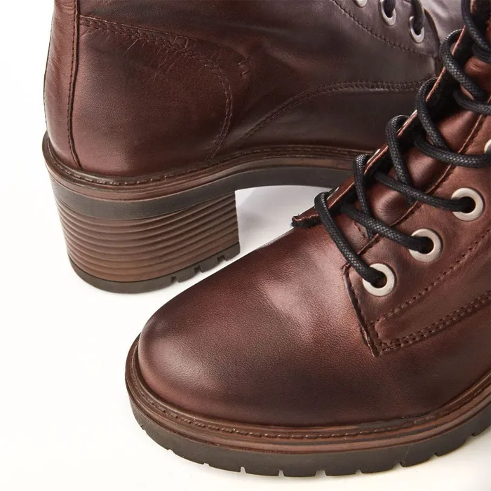 MidCalf Boots Women Moda In Pelle Bellzie Dark Brown Leather