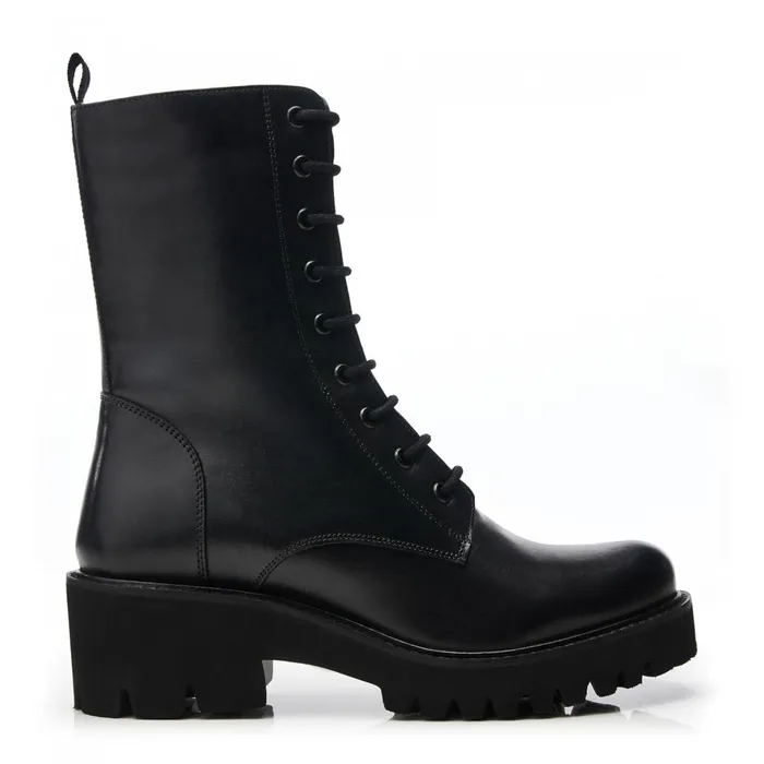 MidCalf Boots Women Moda In Pelle Bsoleful BKortez Black Leather