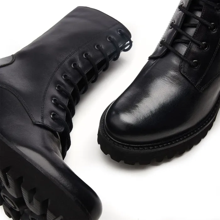 MidCalf Boots Women Moda In Pelle Bsoleful BKortez Black Leather