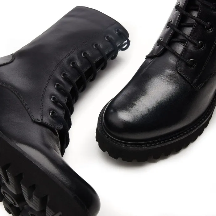 MidCalf Boots Women Moda In Pelle Bsoleful BKortez Black Leather
