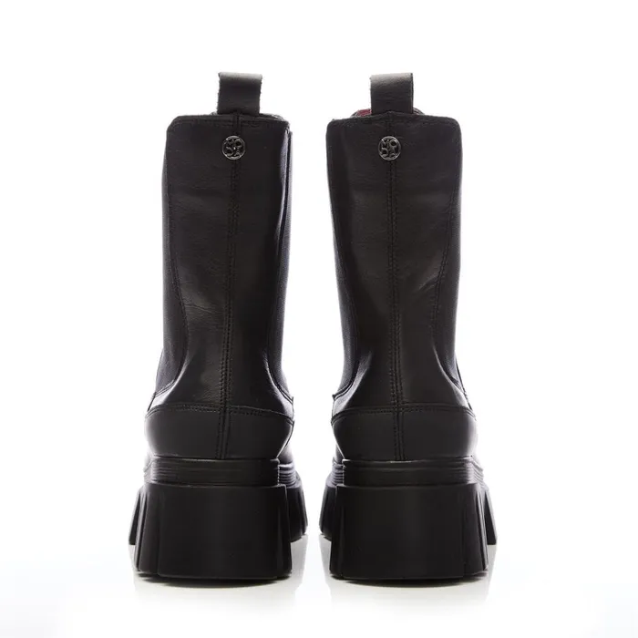MidCalf Boots Women Moda In Pelle Diiva Black Leather