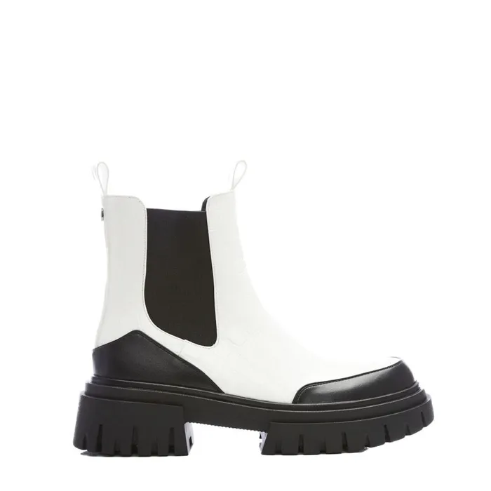 MidCalf Boots Women Moda In Pelle M By Moda Berra White Patent Mocc Croc