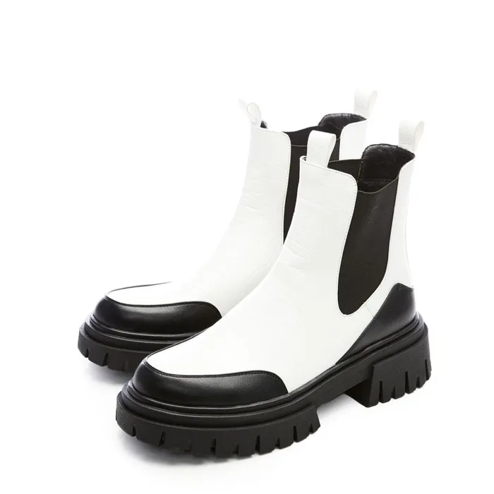 MidCalf Boots Women Moda In Pelle M By Moda Berra White Patent Mocc Croc
