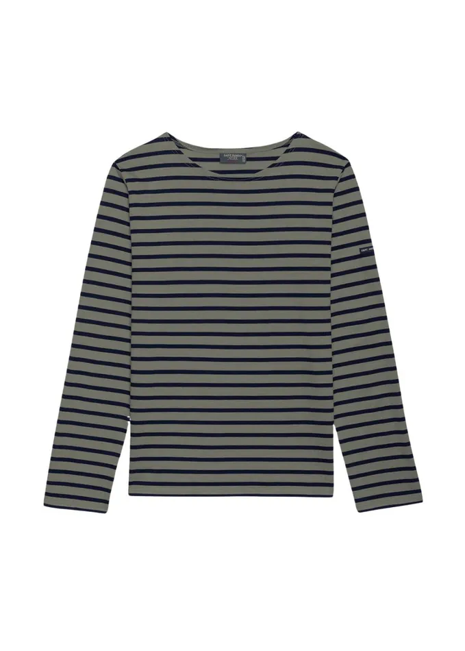 Minquidame Breton Striped Shirt With Long Sleeve Soft Cotton Armygreennavy Women Saint James Breton Striped Shirts Minquidame Breton Striped Shirt With Long Sleeve Soft Cotton Armygreennavy Women Saint James Breton Striped Shirts