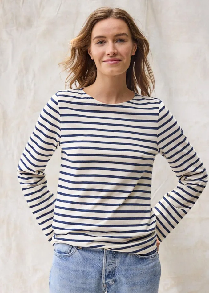 Minquiers Modern Authentic Breton Stripe Shirt Soft Cotton Ecrunavy Men Saint James Breton Striped Shirts Minquiers Modern Authentic Breton Stripe Shirt Soft Cotton Ecrunavy Men Saint James Breton Striped Shirts
