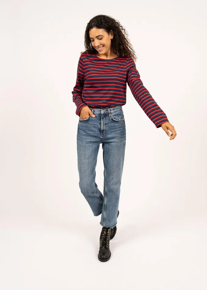 Minquiers Modern Authentic Breton Stripe Shirt Soft Cotton Navyred Men Saint James Breton Striped Shirts Minquiers Modern Authentic Breton Stripe Shirt Soft Cotton Navyred Men Saint James Breton Striped Shirts
