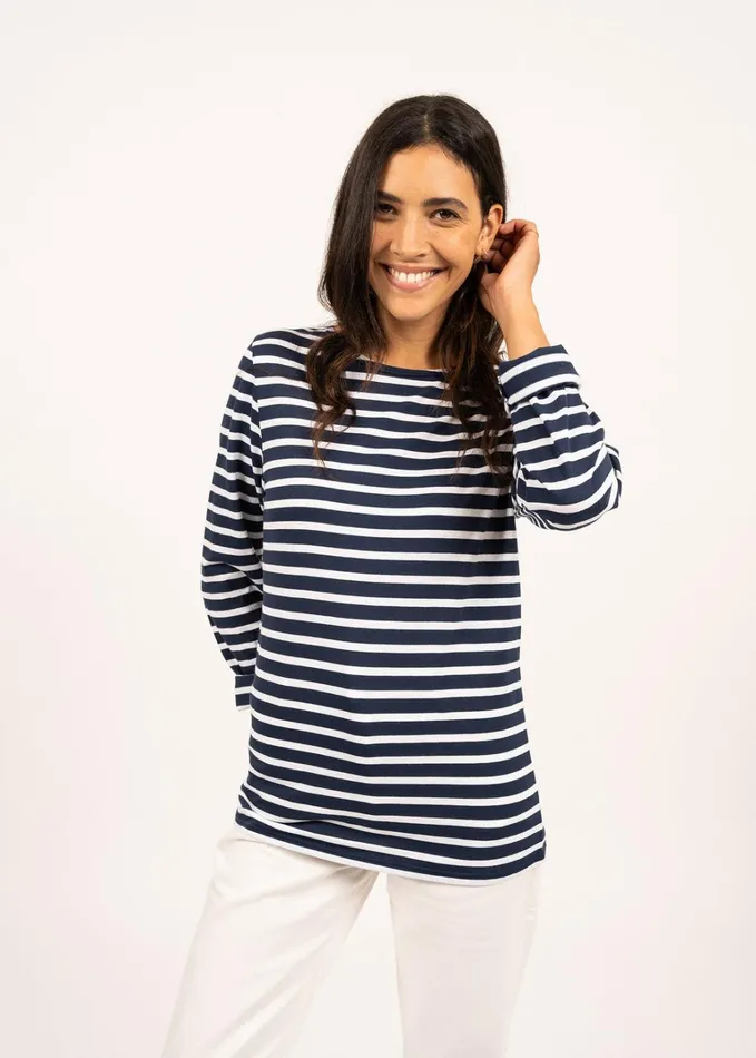 Minquiers Modern Authentic Breton Stripe Shirt Soft Cotton Navywhite Women Saint James Breton Striped Shirts Minquiers Modern Authentic Breton Stripe Shirt Soft Cotton Navywhite Women Saint James Breton Striped Shirts