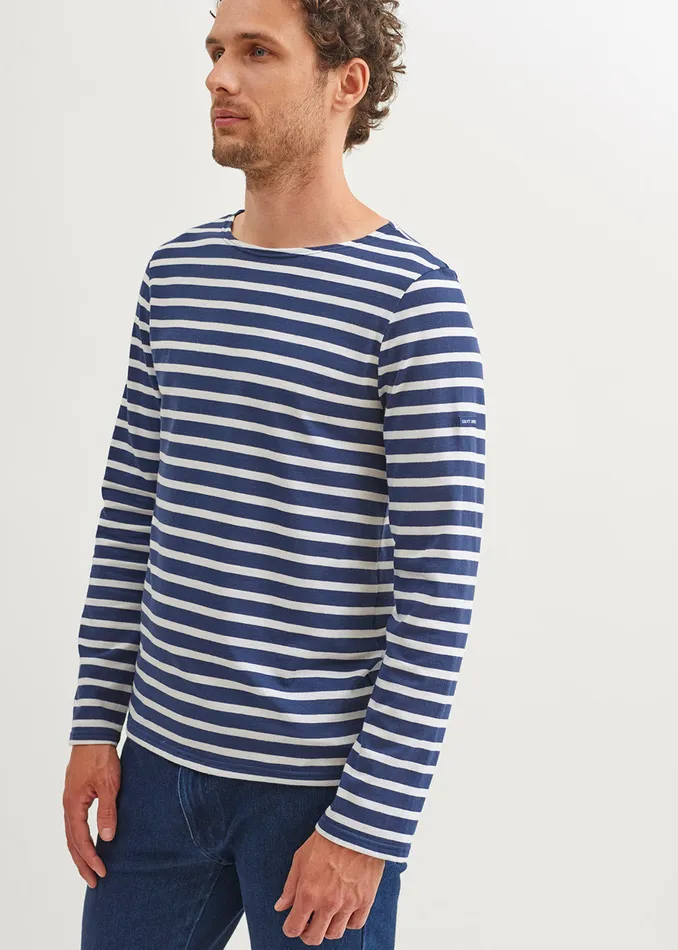 Minquiers Modern Authentic Breton Stripe Shirt Soft Cotton Navywhite Women Saint James Breton Striped Shirts
