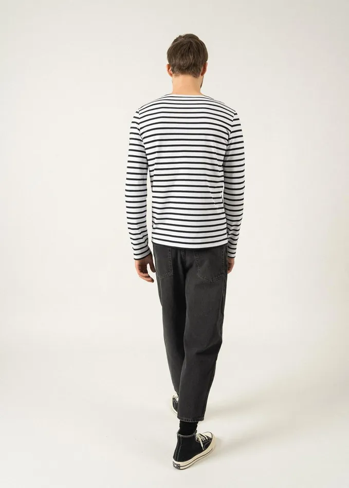 Minquiers Modern Authentic Breton Stripe Shirt Soft Cotton Whiteblack Women Saint James Breton Striped Shirts