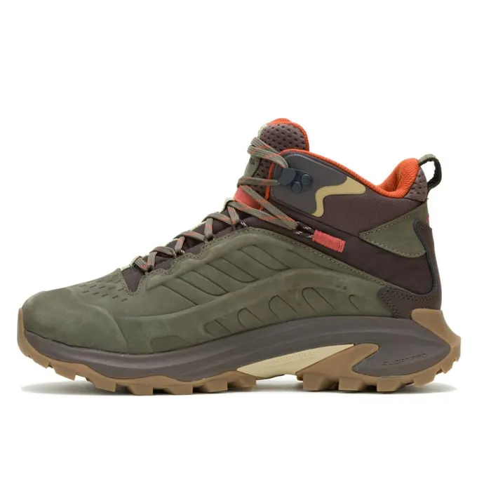 Moab Speed 2 Leather Mid Waterproof Olive Men Merrell Boots