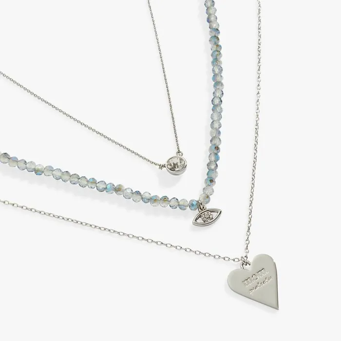 Mom Layered Necklace Set Silver Women Alex And Ani Love