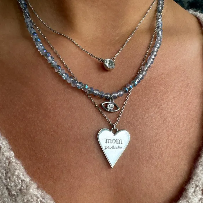 Mom Layered Necklace Set Silver Women Alex And Ani Love