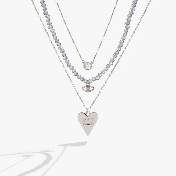 Mom Layered Necklace Set Silver Women Alex And Ani Love