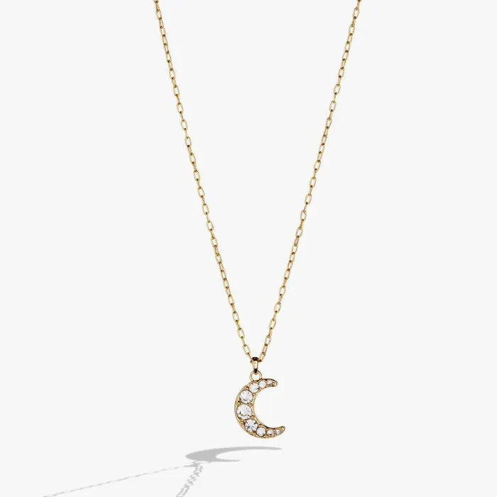 Moon And Crystal Necklace Gold Women Alex And Ani Halloween