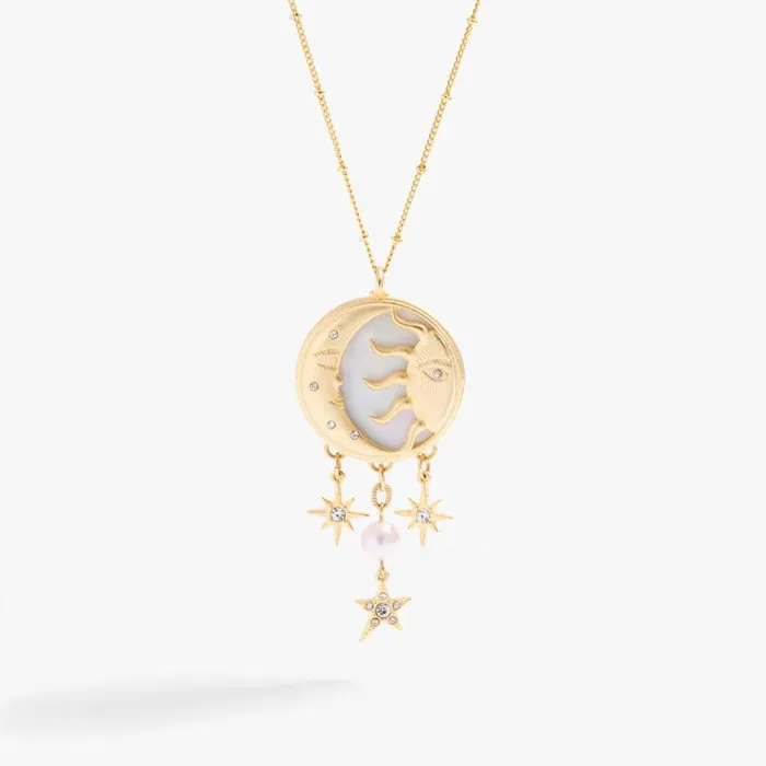 Moon And Sun Multicharm Necklace Antique Gold Women Alex And Ani Necklaces