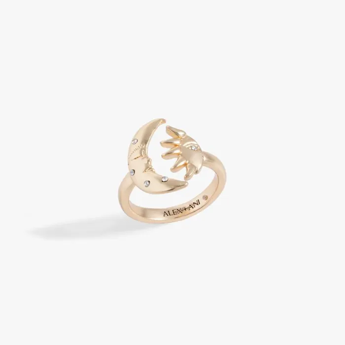 Moon And Sun Wrap Ring Antique Gold Women Alex And Ani Rings