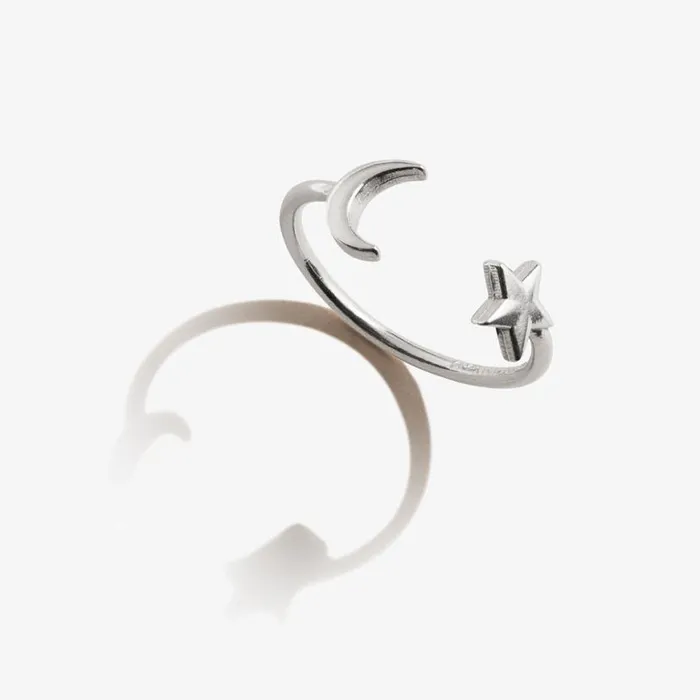 Moon Star Ring Wrap Sterling Silver Women Alex And Ani Growth New Beginnings