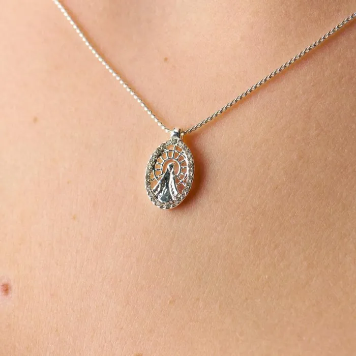 Mother Mary Charm Necklace Silver Women Alex And Ani Easter