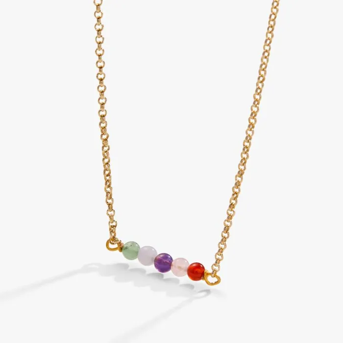 MultiGemstone Chain Necklace Silver Women Alex And Ani Necklaces MultiGemstone Chain Necklace Silver Women Alex And Ani Necklaces