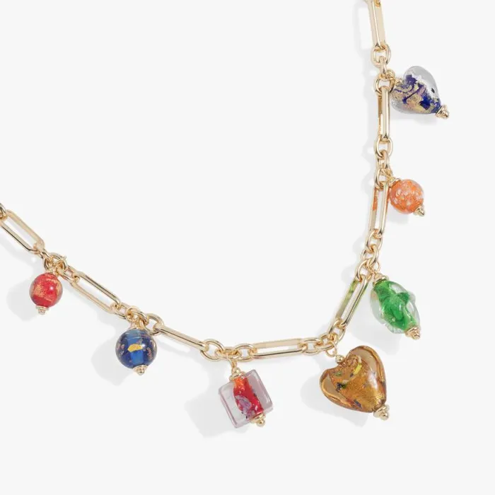 Murano Beads Adjustable Charm Necklace Gold Women Alex And Ani Necklaces