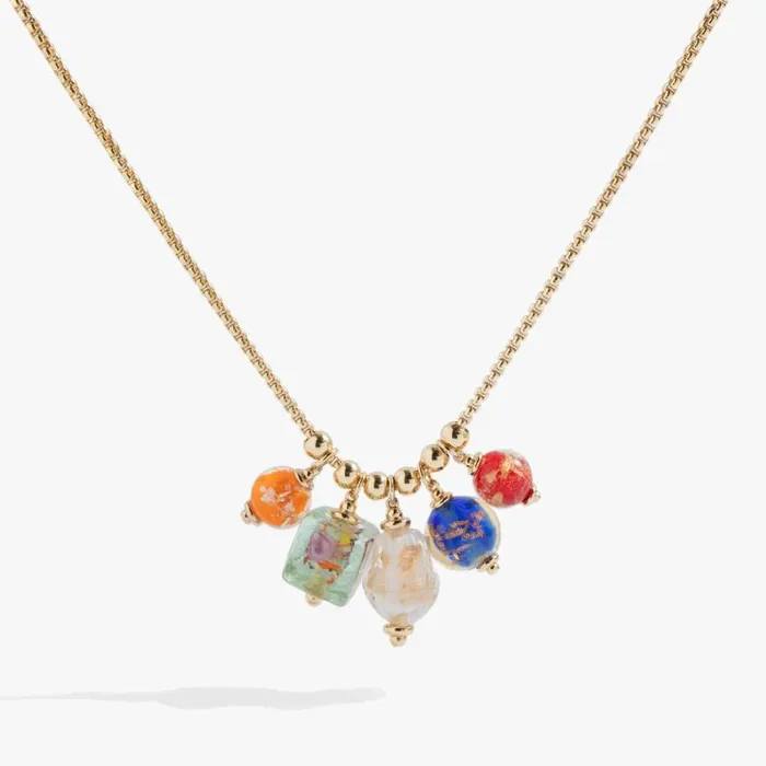 Murano Beads Slider Necklace Gold Women Alex And Ani Necklaces Murano Beads Slider Necklace Gold Women Alex And Ani Necklaces