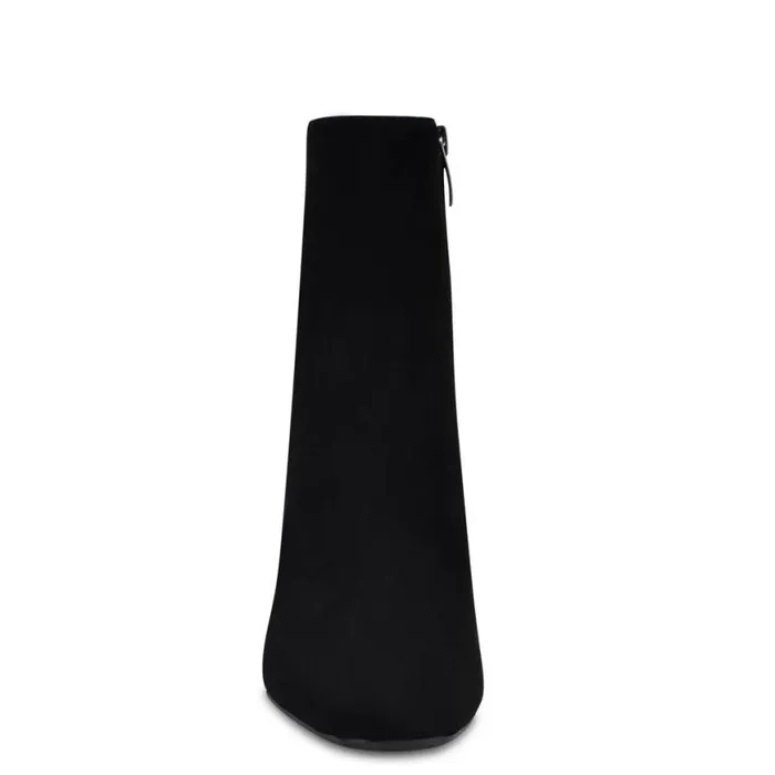 Nine West Boots and Booties Women Ailet 92159 Square Toe Booties Black Suede Nine West Boots and Booties Women Ailet 92159 Square Toe Booties Black Suede