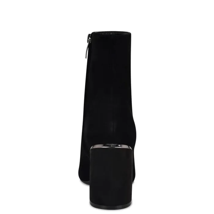 Nine West Boots and Booties Women Ailet 92159 Square Toe Booties Black Suede Nine West Boots and Booties Women Ailet 92159 Square Toe Booties Black Suede