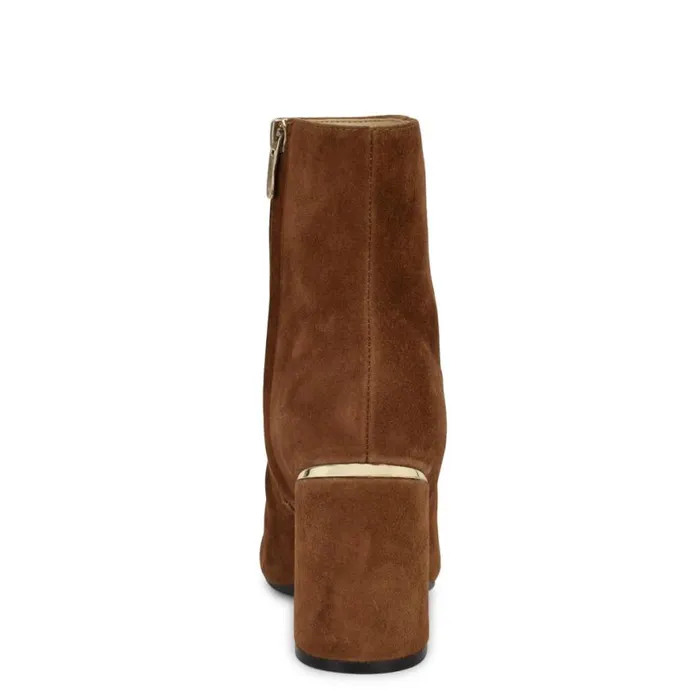 Nine West Boots and Booties Women Ailet 92159 Square Toe Booties Natural Suede Nine West Boots and Booties Women Ailet 92159 Square Toe Booties Natural Suede