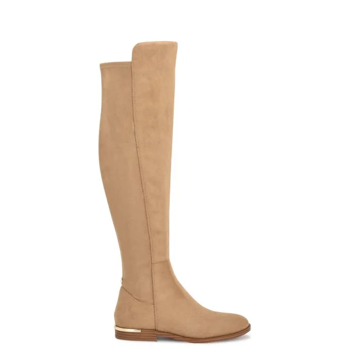 Nine West Boots and Booties Women Allair Over The Knee Boots Tan Suede