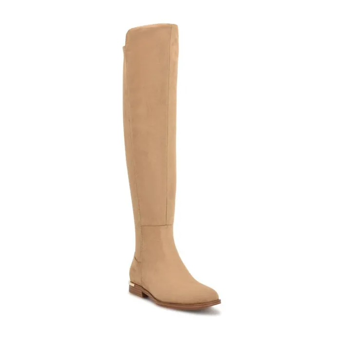 Nine West Boots and Booties Women Allair Over The Knee Boots Tan Suede