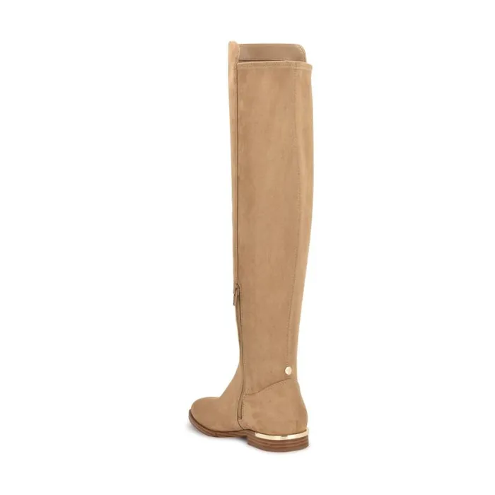 Nine West Boots and Booties Women Allair Over The Knee Boots Tan Suede