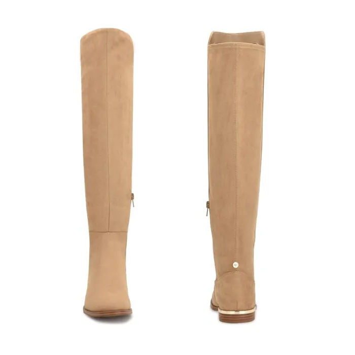Nine West Boots and Booties Women Allair Over The Knee Boots Tan Suede