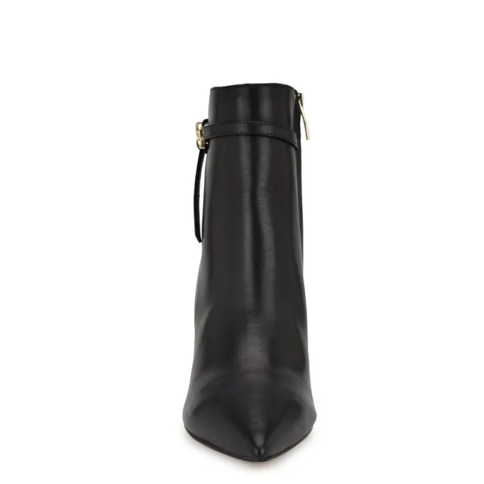 Nine West Boots and Booties Women Ansell Dress Ankle Booties Black Leather